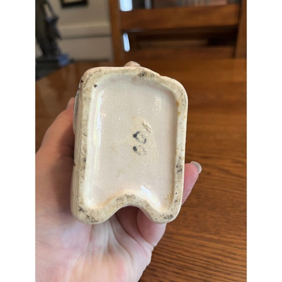 Vintage Japan Ceramic Plaid Puppy Dog Planter Pencil Holder Kitschy MCM - Picture 4 of 7